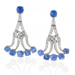 Sapphires and Diamond Earrings - 856853