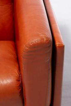 Sapporo Mobil Girgi 1970s Architectural Mid Century Modern Club Chairs in Cognac Leather - 3920211