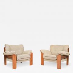 Sapporo Mobil Girgi 1970s Italian walnut lounge chairs by Sapporo For Mobil Girgi - 2983407