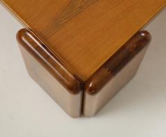 Sapporo Mobil Girgi Italian Walnut Low Square Coffee Table by Mobil Girgi 1970s - 2090922