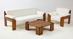 Sapporo Mobil Girgi Italian Walnut Low Square Coffee Table by Mobil Girgi 1970s - 2090926