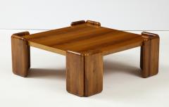 Sapporo Mobil Girgi Italian Walnut Low Square Coffee Table by Mobil Girgi 1970s - 2090928