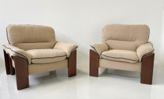 Sapporo Mobil Girgi Mid Century Modern Pair of Armchairs by Sapporo For Mobil Girgi 1970s - 3308260
