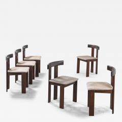 Sapporo Mobil Girgi Mobilgirgi set of 6 chairs in wood and upholstery 70s - 3021210