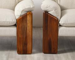 Sapporo Mobil Girgi Pair of Italian Walnut Lounge Chairs by Sapporo Mobil Girgi 1970 - 3926465