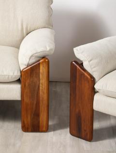 Sapporo Mobil Girgi Pair of Italian Walnut Lounge Chairs by Sapporo Mobil Girgi 1970 - 3926472