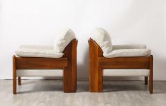 Sapporo Mobil Girgi Pair of Italian Walnut Lounge Chairs by Sapporo Mobil Girgi 1970 - 3926473