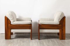 Sapporo Mobil Girgi Pair of Italian Walnut Lounge Chairs by Sapporo Mobil Girgi 1970 - 3926474