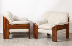 Sapporo Mobil Girgi Pair of Italian Walnut Lounge Chairs by Sapporo Mobil Girgi 1970 - 3926477