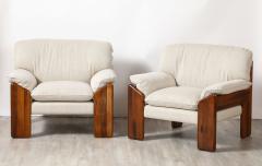 Sapporo Mobil Girgi Pair of Italian Walnut Lounge Chairs by Sapporo Mobil Girgi 1970 - 3926479