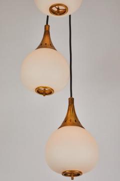 Sarfati Stilnovo 1950s bruno chiarini brass and glass chandelier for stilnovo - 1148234