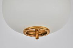 Sarfati Stilnovo 1950s bruno chiarini brass and glass chandelier for stilnovo - 1148236