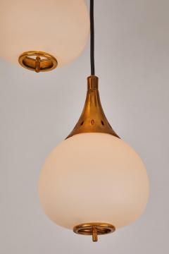 Sarfati Stilnovo 1950s bruno chiarini brass and glass chandelier for stilnovo - 1148238