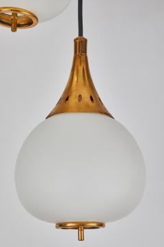 Sarfati Stilnovo 1950s bruno chiarini brass and glass chandelier for stilnovo - 1148239
