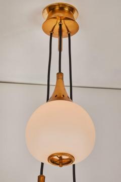 Sarfati Stilnovo 1950s bruno chiarini brass and glass chandelier for stilnovo - 1148240