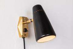 Sarfati Stilnovo Pair of Black 1950s Stilnovo Sconces with Original Yellow Label - 1215685