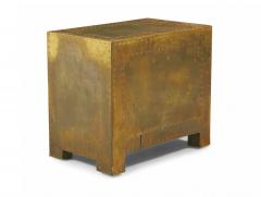Sarreid Ltd Spanish High Style Brass Clad Strongbox Commode Bedside Table - 4653093