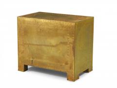 Sarreid Ltd Spanish High Style Brass Clad Strongbox Commode Bedside Table - 4653095