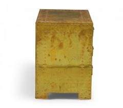 Sarreid Ltd Spanish High Style Brass Clad Strongbox Commode Bedside Table - 4653097