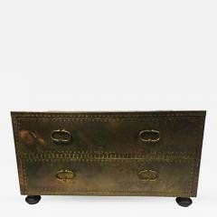 Sarreid Ltd Stunning Sarreid Brass Studded Chest of Drawers or Trunk - 411300