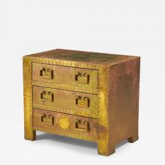 Sarried Ltd Sarreid Ltd Spanish High Style Brass Clad Strongbox Commode Bedside Table 2 - 3177947