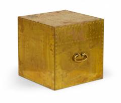 Sarried Ltd Sarreid Ltd Spanish High Style Brass Studded Cube Occasional Table 3 - 3169265