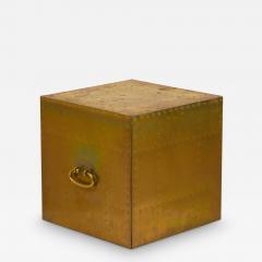 Sarried Ltd Sarreid Ltd Spanish High Style Brass Studded Cube Occasional Table 5 - 3177956