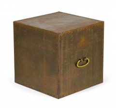 Sarried Ltd Sarreid Ltd Spanish High Style Brass Studded Cube Occasional Table - 3169250