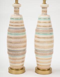 Sascha Brastoff Sascha Brastoff Striped Ceramic Lamps - 1992163