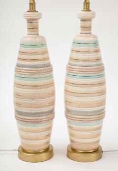 Sascha Brastoff Sascha Brastoff Striped Ceramic Lamps - 1992164