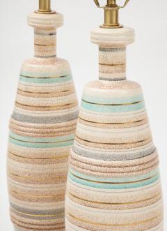 Sascha Brastoff Sascha Brastoff Striped Ceramic Lamps - 1992165