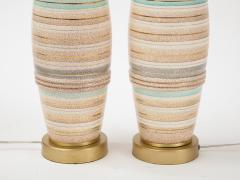 Sascha Brastoff Sascha Brastoff Striped Ceramic Lamps - 1992168