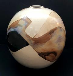 Sasha Makovkin Glazed Ovoid form Pot Vessel signed by listed ceramicist Sasha Makovkin - 1464038