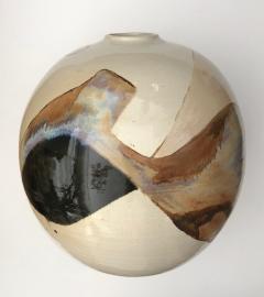 Sasha Makovkin Glazed Ovoid form Pot Vessel signed by listed ceramicist Sasha Makovkin - 1464041