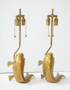 Satin Brass Koi Fish Lamps - 1150110