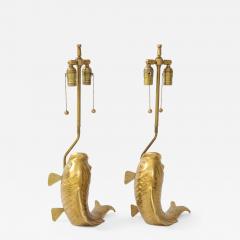 Satin Brass Koi Fish Lamps - 1151152