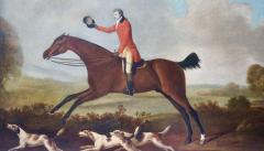 Sawrey Gilpin Fox Hunter on Horse with Hounds Attributed to Gilpin Oil on Canvas Circa 1790 - 3868115