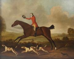 Sawrey Gilpin Fox Hunter on Horse with Hounds Attributed to Gilpin Oil on Canvas Circa 1790 - 3868413