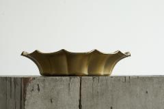 Scalloped Centerpiece in Gold Metal Italy 1960s - 4395800