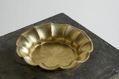 Scalloped Centerpiece in Gold Metal Italy 1960s - 4395847
