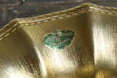 Scalloped Centerpiece in Gold Metal Italy 1960s - 4395899