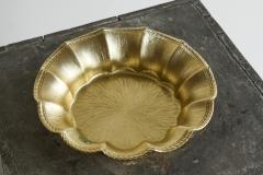 Scalloped Centerpiece in Gold Metal Italy 1960s - 4395918