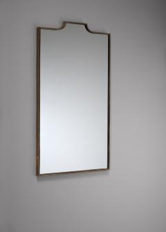 Scalloped brass wall mirror - 3273746