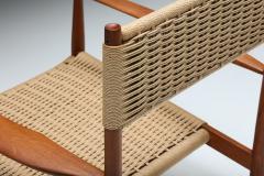Scandinavian Armchair with Cord Webbing 1960s - 2880664