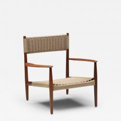 Scandinavian Armchair with Cord Webbing 1960s - 2883119