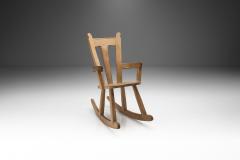 Scandinavian Brutalist Oak rocking Chair Scandinavia 1970s - 2331060