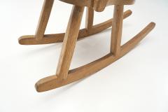 Scandinavian Brutalist Oak rocking Chair Scandinavia 1970s - 2331104