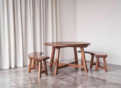 Scandinavian Cabinetmaker Rustic Set of Table and Benches in Solid Pine 1940s - 4609071