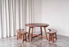 Scandinavian Cabinetmaker Rustic Set of Table and Benches in Solid Pine 1940s - 4609075