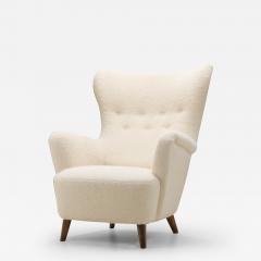 Scandinavian Cabinetmaker Upholstered Armchair Scandinavia ca 1950s - 3401711